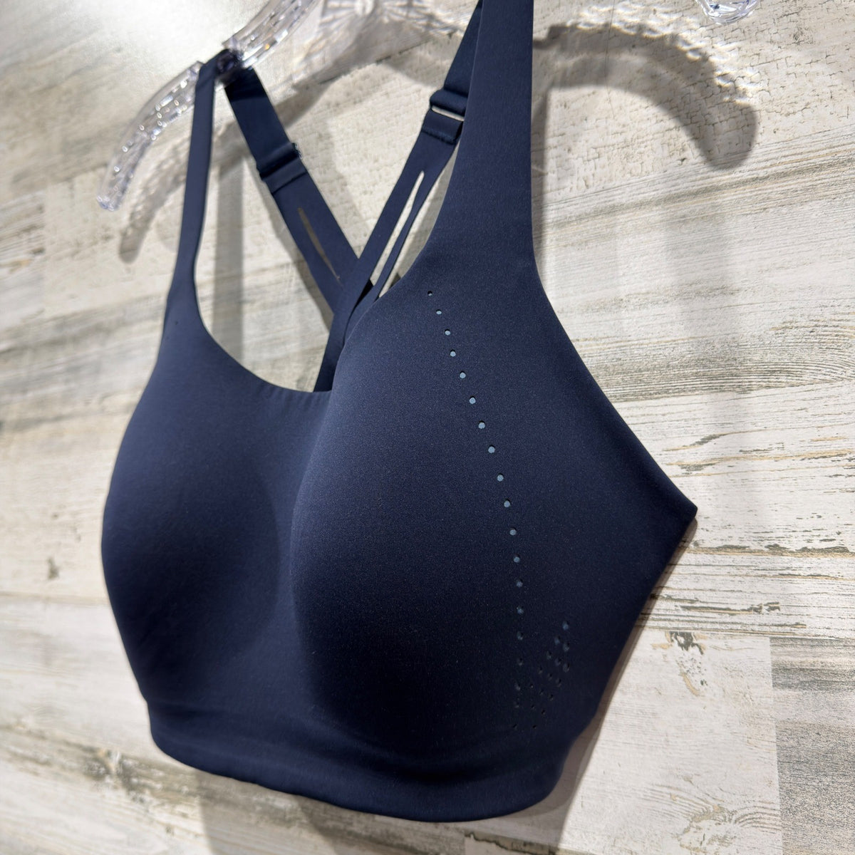 Lululemon AirSupport High-Support Bra 36DD Navy Blue Nylon Performance EUC1