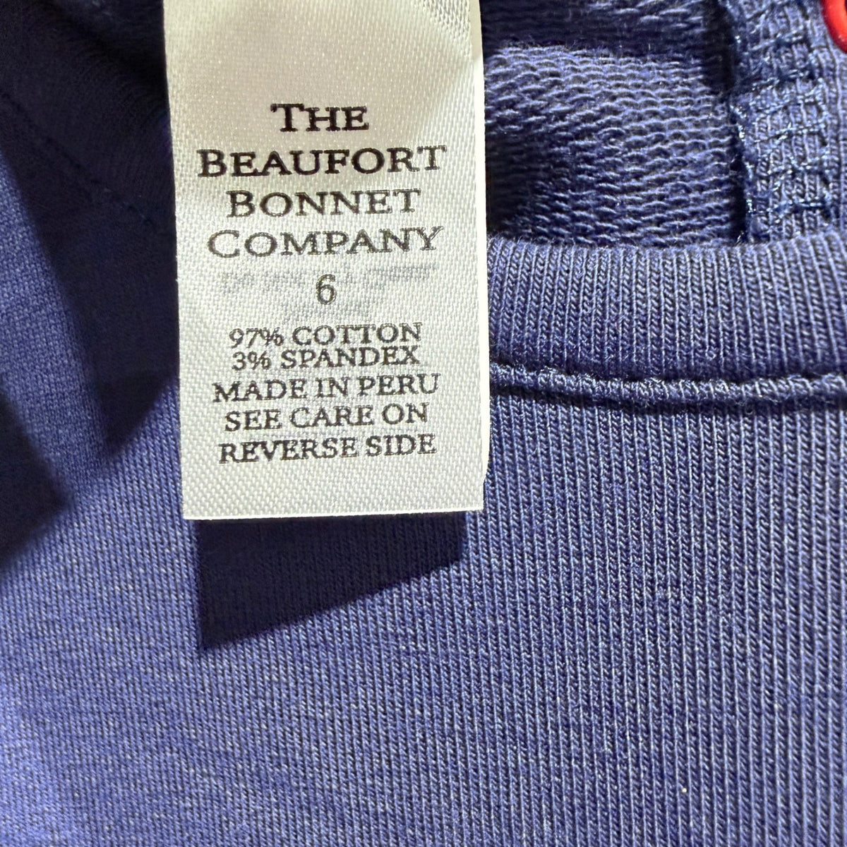 Beaufort Bonnet Company Dress Girls 6 Navy ABC Patch Preppy School EUC2