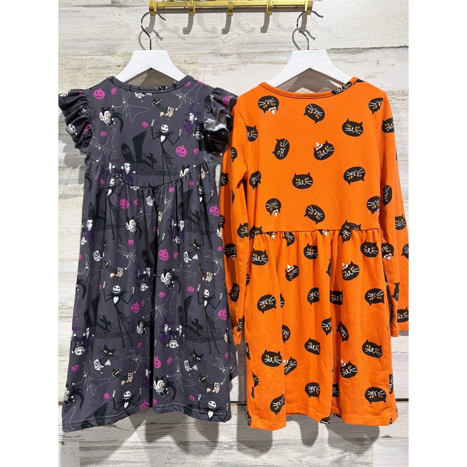 Cat & Jack Skellington Dress Bundle Girls 7/8 Multi Halloween Spooky5