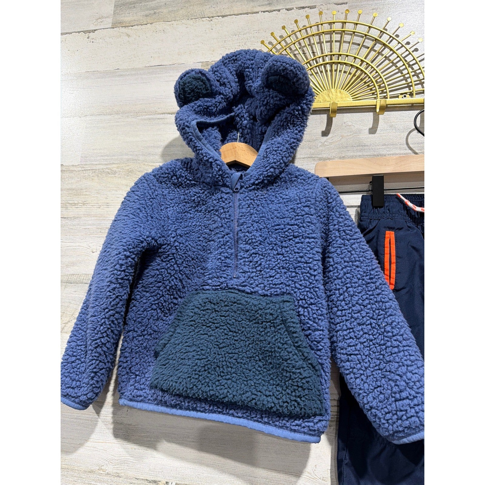 Magellan OshKosh Boys 4T Blue 4pc Bundle Fleece Long Sleeve Jacket Joggers Lot4