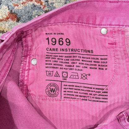 Gap Sexy Boyfriend Shorts Women 8 Pink Cuffed Denim Summer Barbiecore EUC4