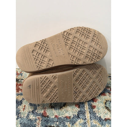 Australian Made Slippers Kids Size 4 Youth Brown Shearling Suede Cozy5