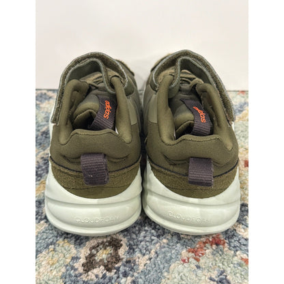 Adidas Tensaur Run 2.0 Sneakers Boys 12K Olive Green Orange Sporty4