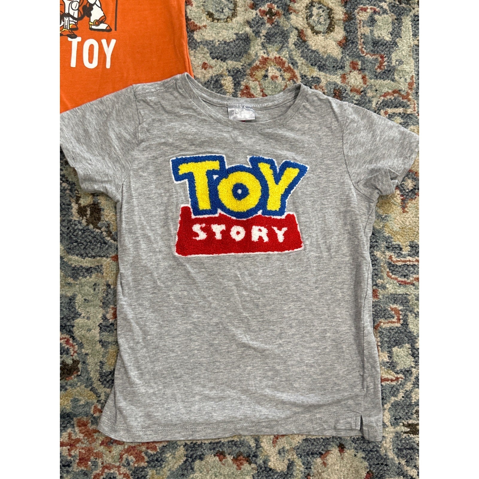 Disney Cotton On Kids Toy Story T-Shirt Bundle Boys 4 Orange Grey Graphic2