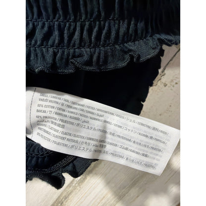 Abercrombie Smocked Top Girls 15/16 Black Off Shoulder Ruffle Coquette NWT4