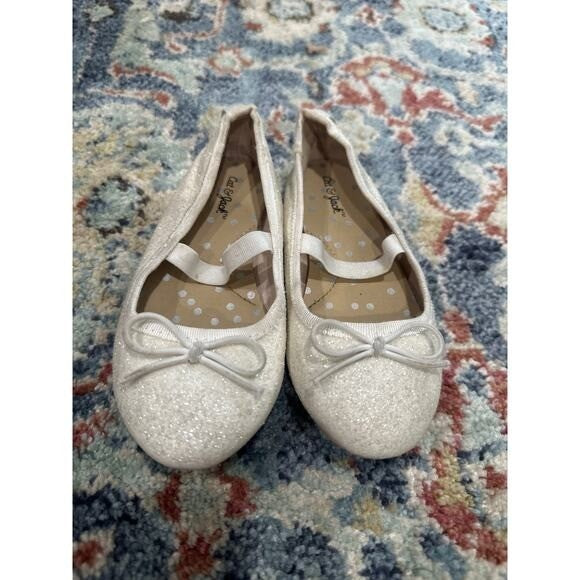 Shoe Bundle Girls 8 Toddler Black White Silver Glitter3