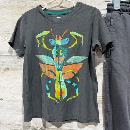 Tea Collection Zara Kids Outfit Size 6 Gray Mantis Tee Joggers Bugcore EUC1