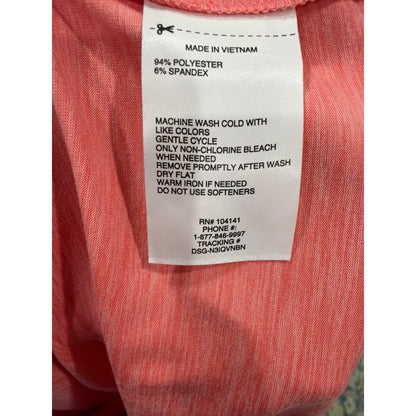 DSG Active Muscle Tee Girls XL 16 Coral Boxy Performance Athleisure EUC3