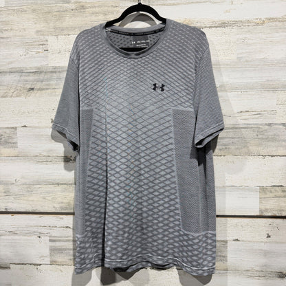 Under Armour Vanish Tee Shirt Mens 2XL Grey Diamond Pattern Seamless Activewear0