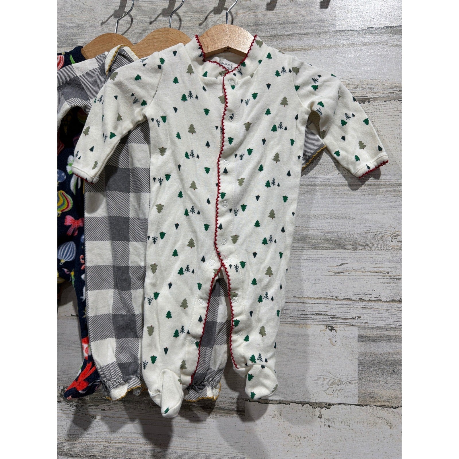 Mud Pie Old Navy Luxe Threads Holiday Sleepers Girls 0-3M Christmas Bundle2