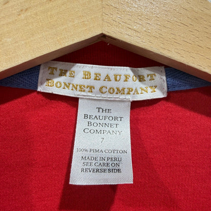 The Beaufort Bonnet Company Polo Boys 7 Red Pima Cotton Preppy EUC2