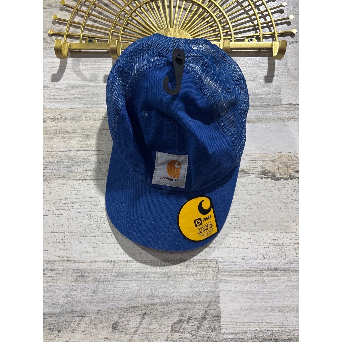 Carhartt Trucker Hat Men OS Blue Force Mesh Back Snapback Workwear NWT0