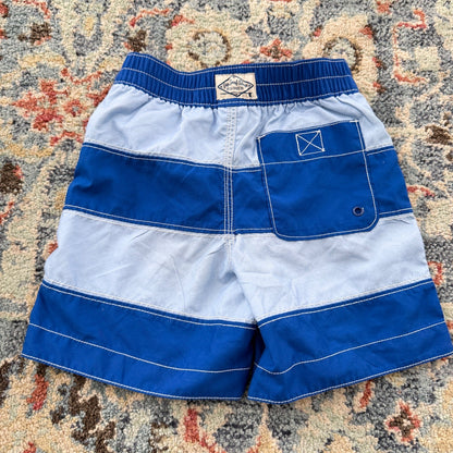 Baby Gap Swim Trunks Boys 3T Blue Striped Surf Shop Summer EUC2