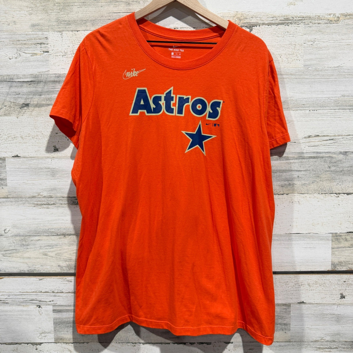 Nike Houston Astros T-Shirt Men XXL Orange 100% Cotton MLB Fan Gear0