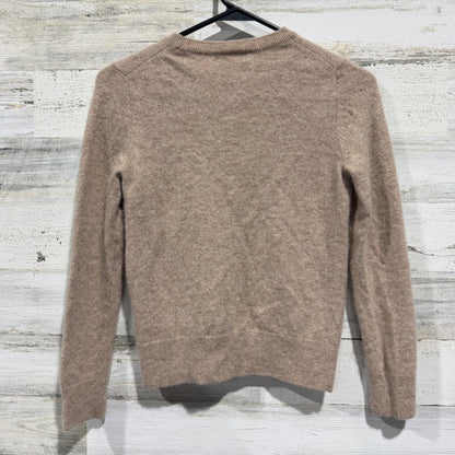 Quince Mongolian Cashmere Crewneck Sweater Women XS Tan 100% Cashmere Flawed*3