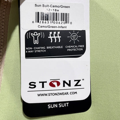 Stonz Sun Suit Infant 12-18M Camo Green UPF 50 Rash Guard NWT *Flawed*2