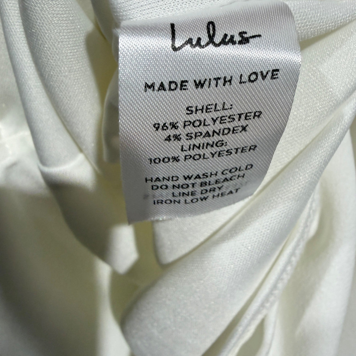 Lulus Mini Dress Women XL White Ruffle V Neck Cocktail Party Bridal NWT *Flawed6