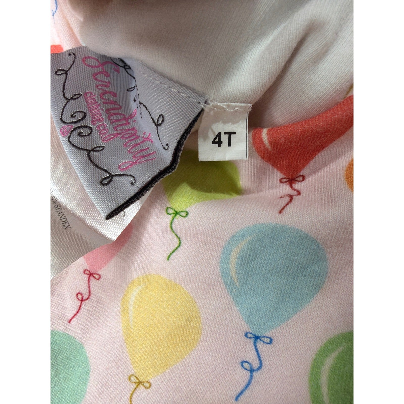Serendipity Dress Girls 4t Pink Balloon Print Sleeveless Whimsical2