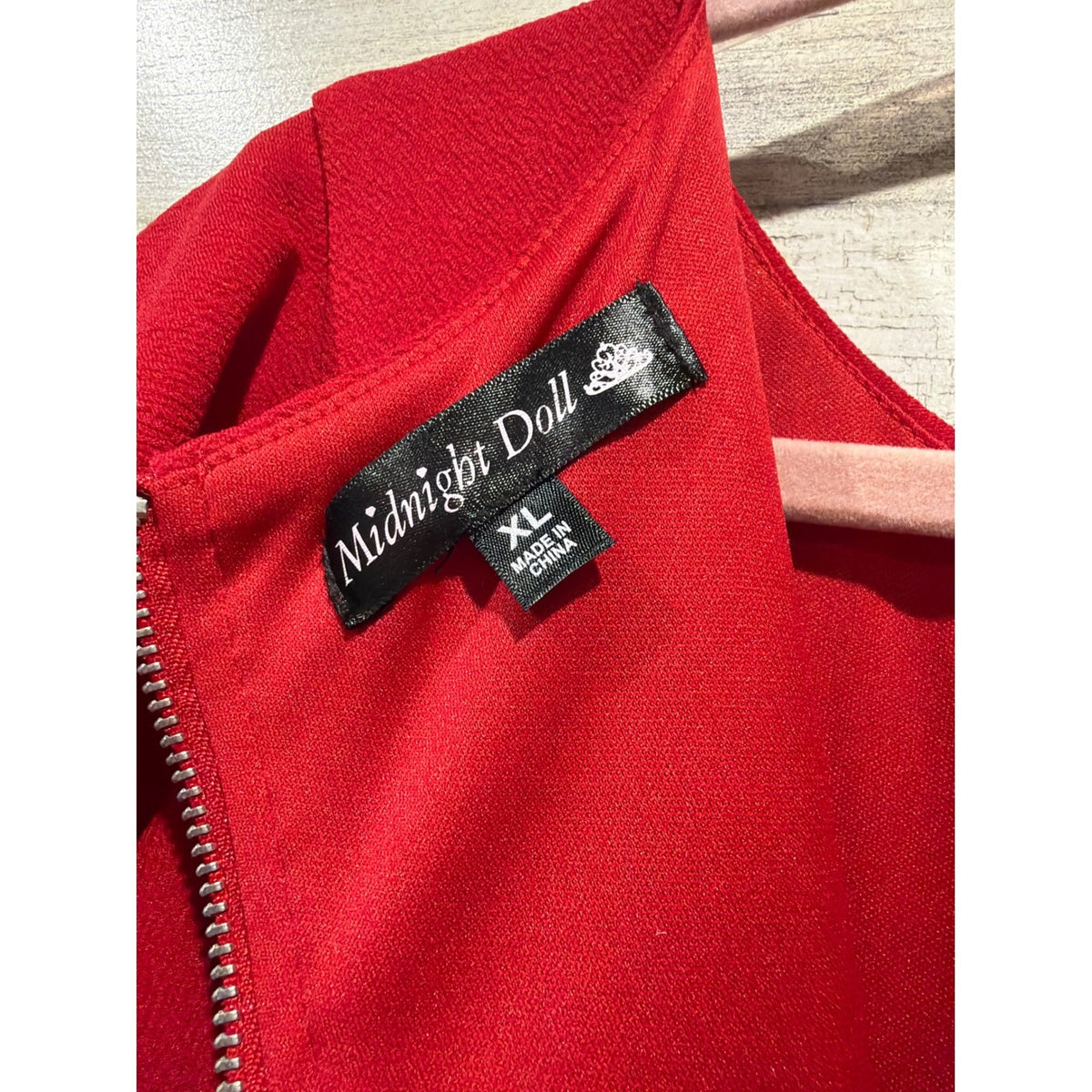 Midnight Doll Dress Women XL Red Ruffle Sleeve Tiered Coquette EUC2
