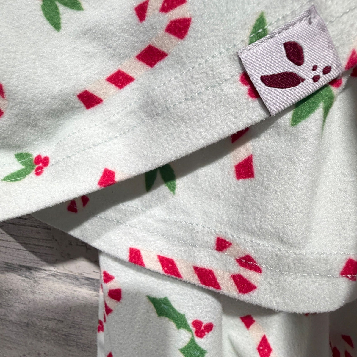 SweetHoney Pajama Set Women M Blue Candy Cane Holiday Festive GUC9