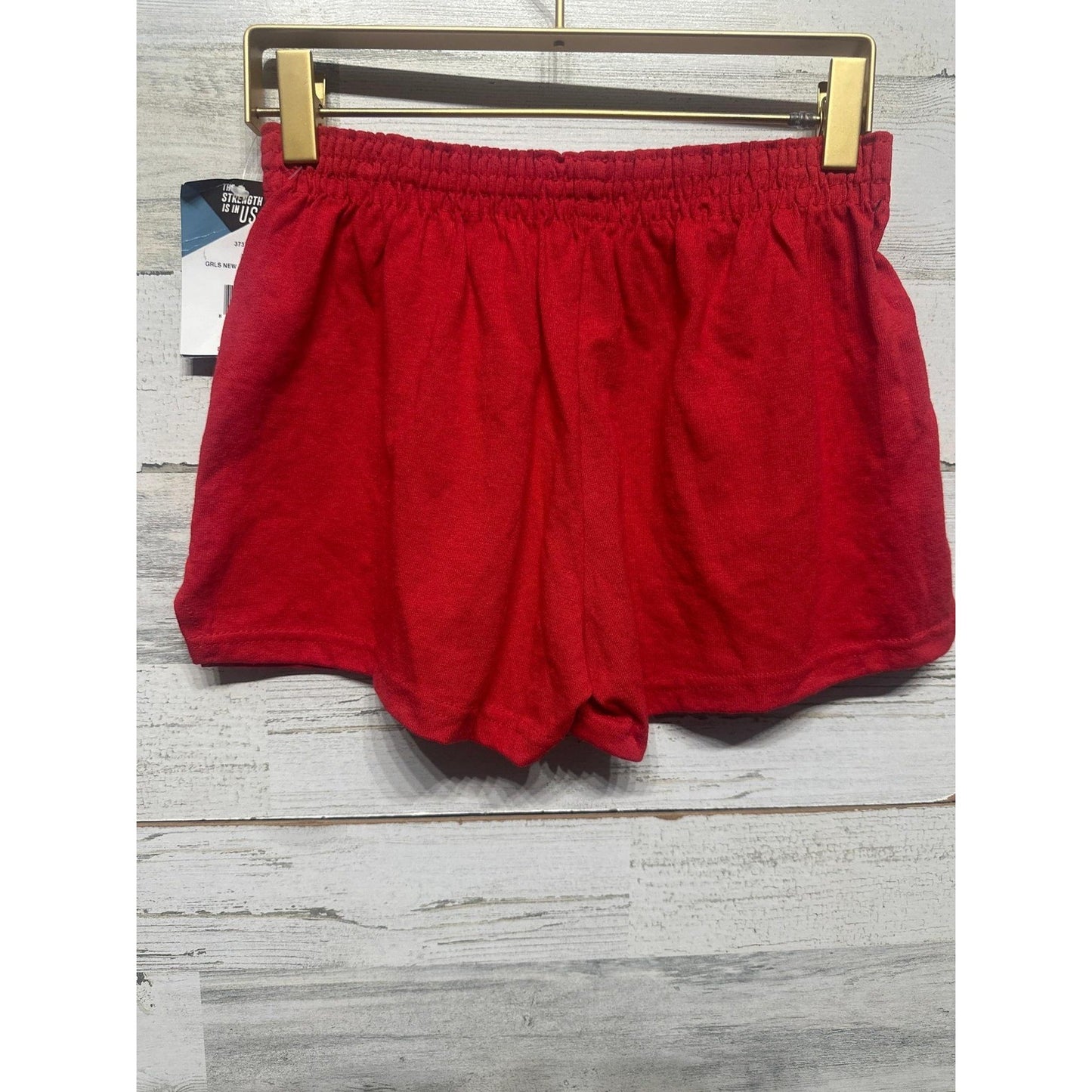 Soffe Athletic Shorts Girls XL (16) Red Low Rise Cotton Blend NWT2