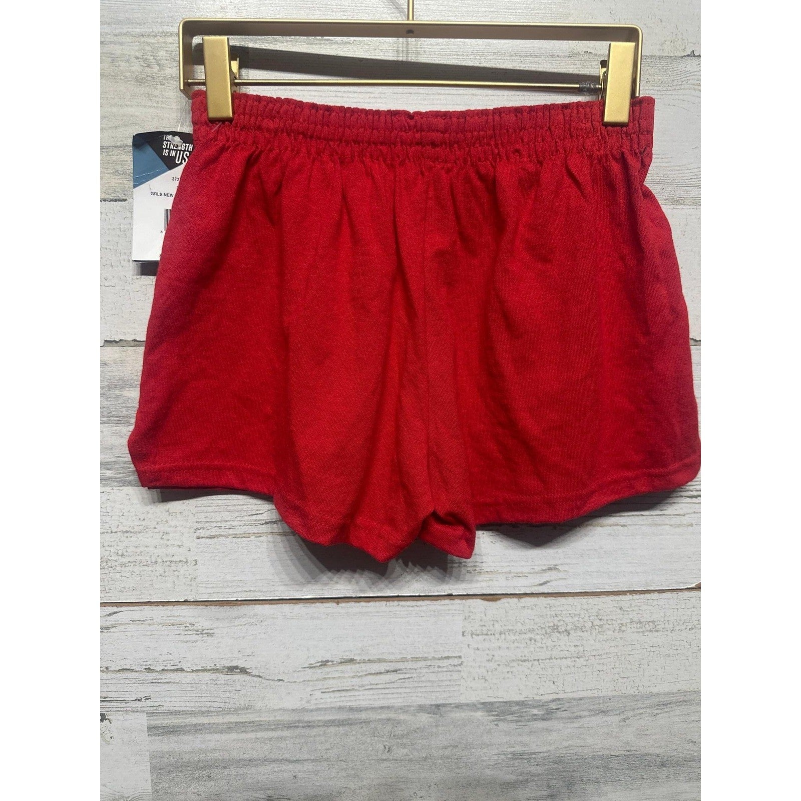 Soffe Athletic Shorts Girls XL (16) Red Low Rise Cotton Blend NWT2