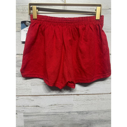 Soffe Athletic Shorts Girls XL (16) Red Low Rise Cotton Blend NWT2
