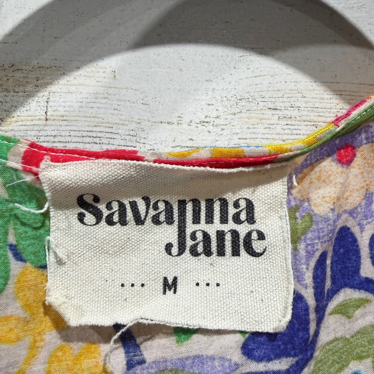 Savanna Jane Floral Paisley Top Women Size Medium Rayon Boho Colorful EUC1