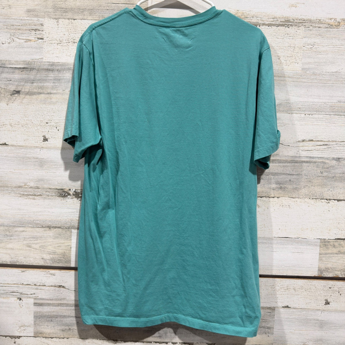 SoftShirts Graphic Tee Women Large Teal DUDE Print Skater EUC3