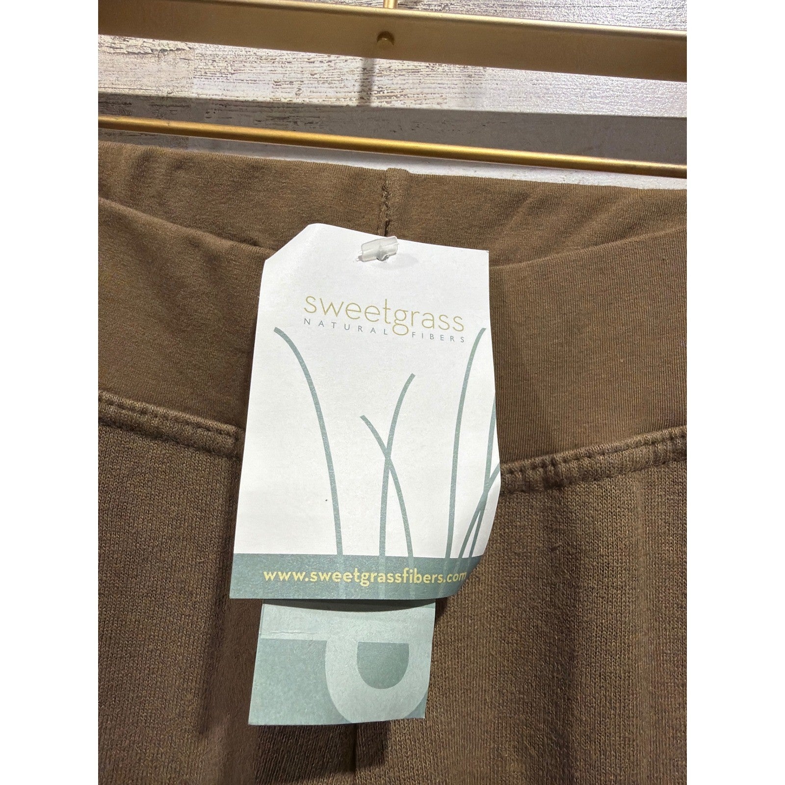 Sweetgrass Wide Leg Lounge Pants Women Small Brown High Waist NWT1