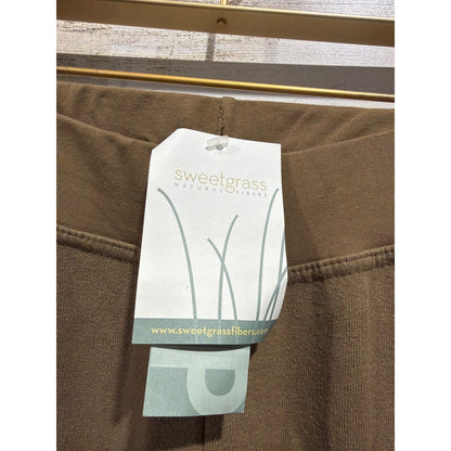 Sweetgrass Wide Leg Lounge Pants Women Small Brown High Waist NWT1