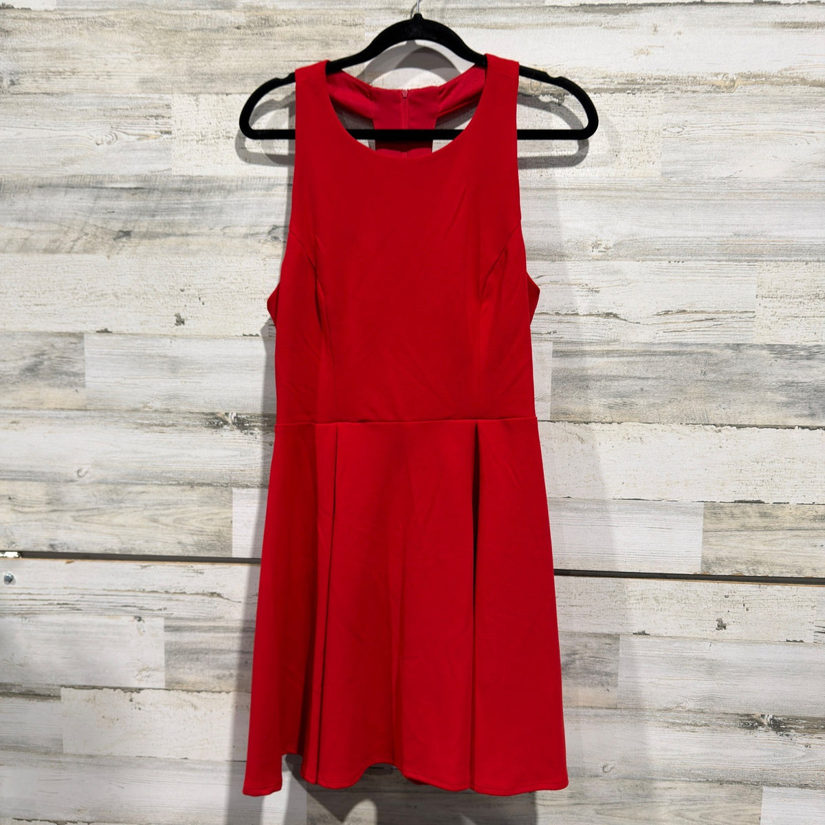 B. Smart Cutout Back Fit & Flare Dress Women Size 15 Red Polyester Modern NWT0