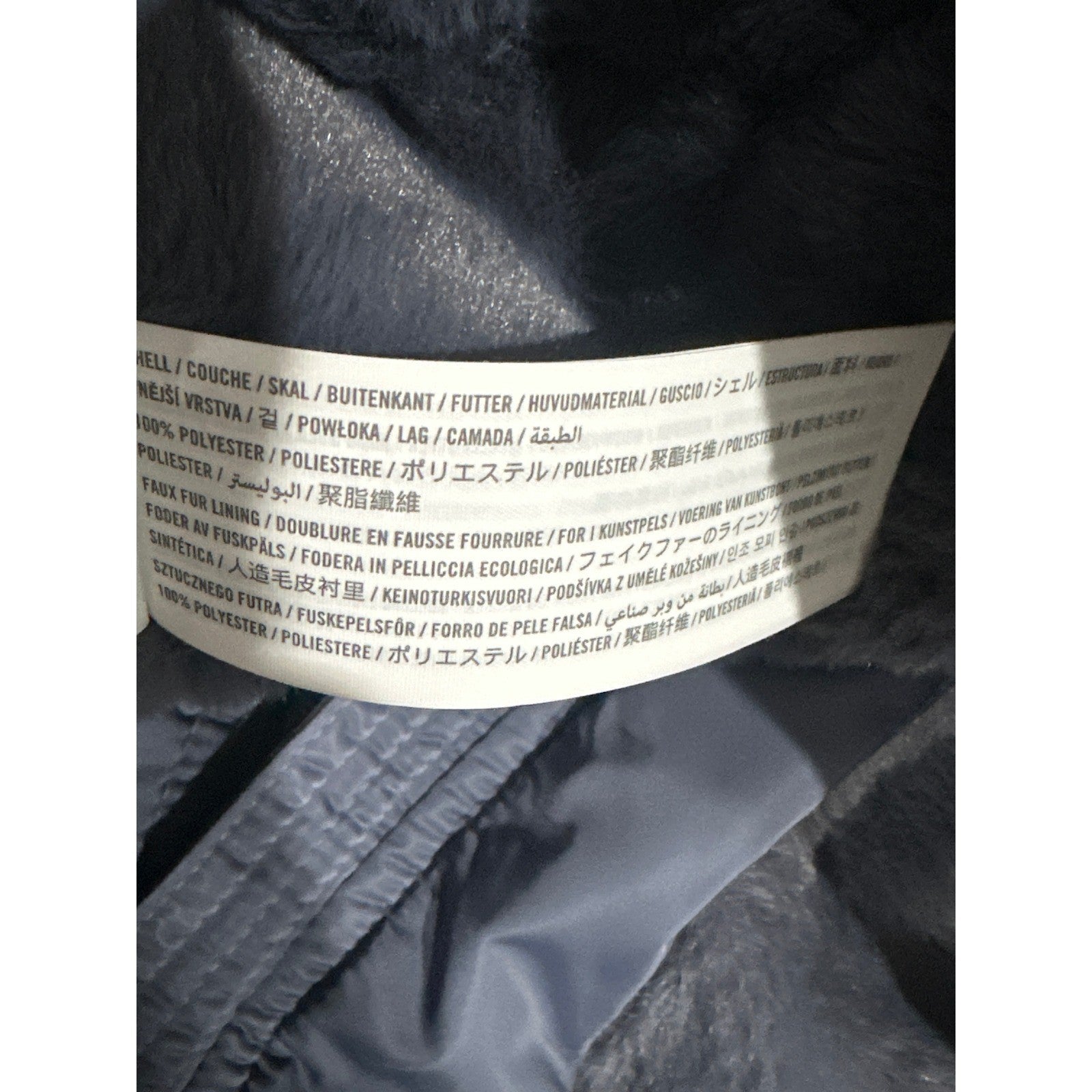 Abercrombie Kids Hooded Bomber Jacket Boys 5/6 Navy Blue Faux Fur Lined EUC4