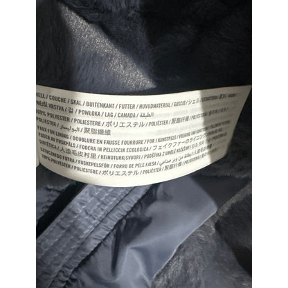 Abercrombie Kids Hooded Bomber Jacket Boys 5/6 Navy Blue Faux Fur Lined EUC4