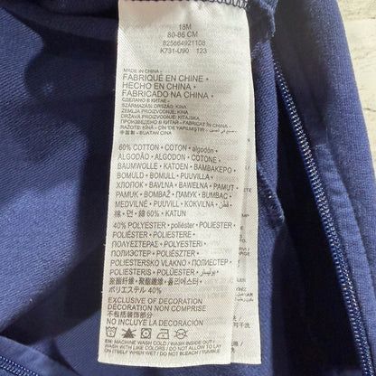 Nike Futura Romper Boys 18M Navy Blue Cotton Blend Sporty Classic EUC3