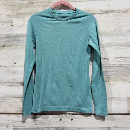 FIGS Threads for Threads Seamless Underscrub Top Women XS Teal Heather W22KW10100