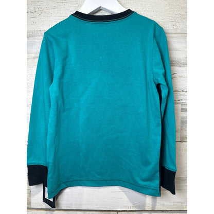 Jordan Long Sleeve Shirt Boys Size 5 Black Teal Jumpman Graphic NWT Top Only2