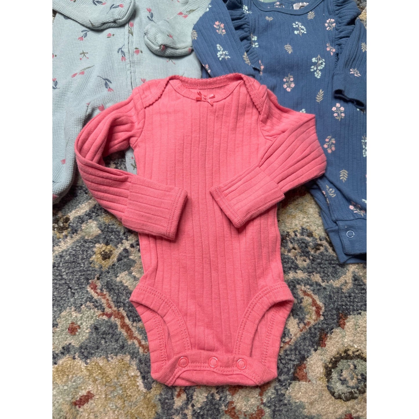 Newborn Carter's Gerber Sleepers Bodysuit Bundle Girls NB Floral1