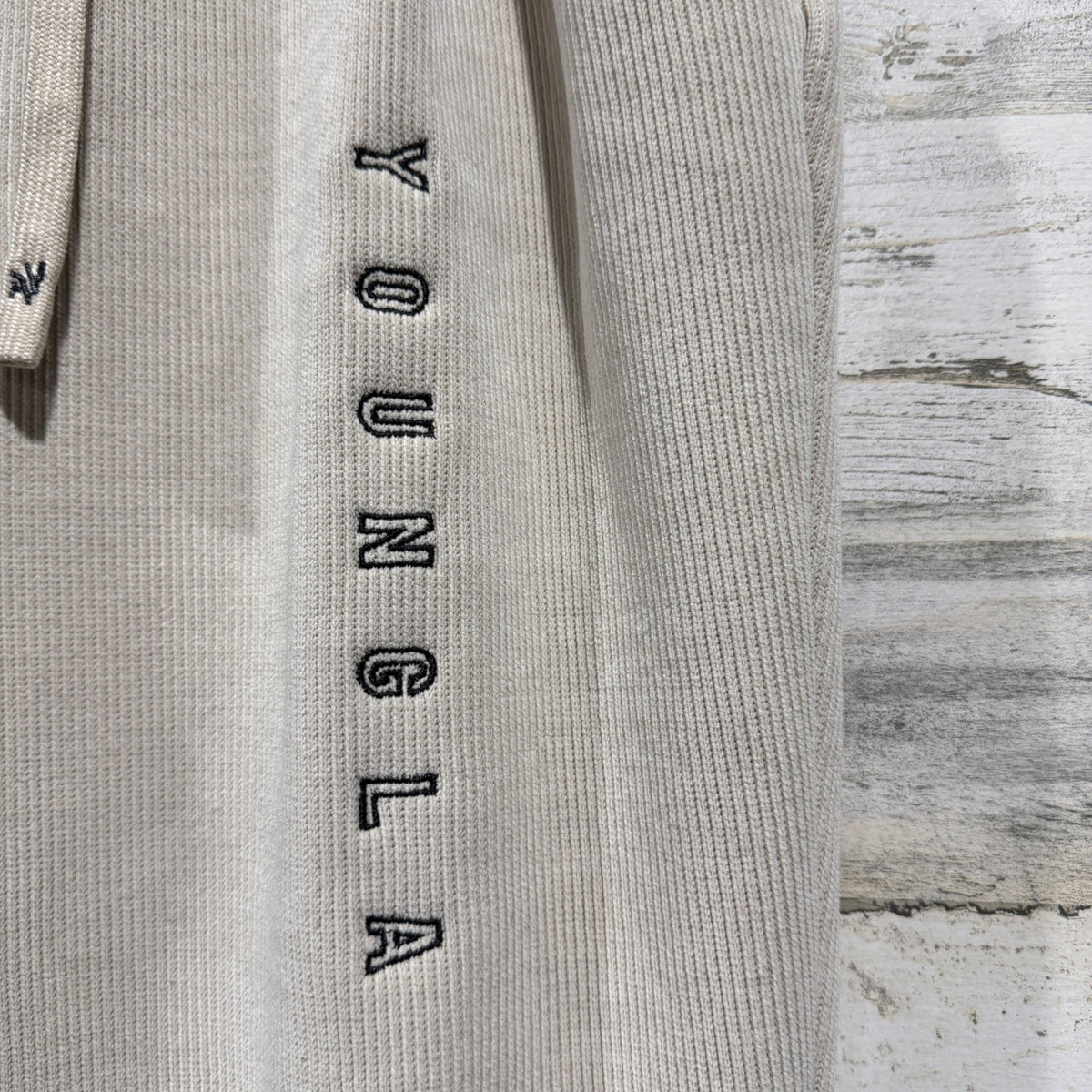 YoungLA 444 Ribbed Corduroy Joggers Men Medium Tan Solid Streetwear Modern2