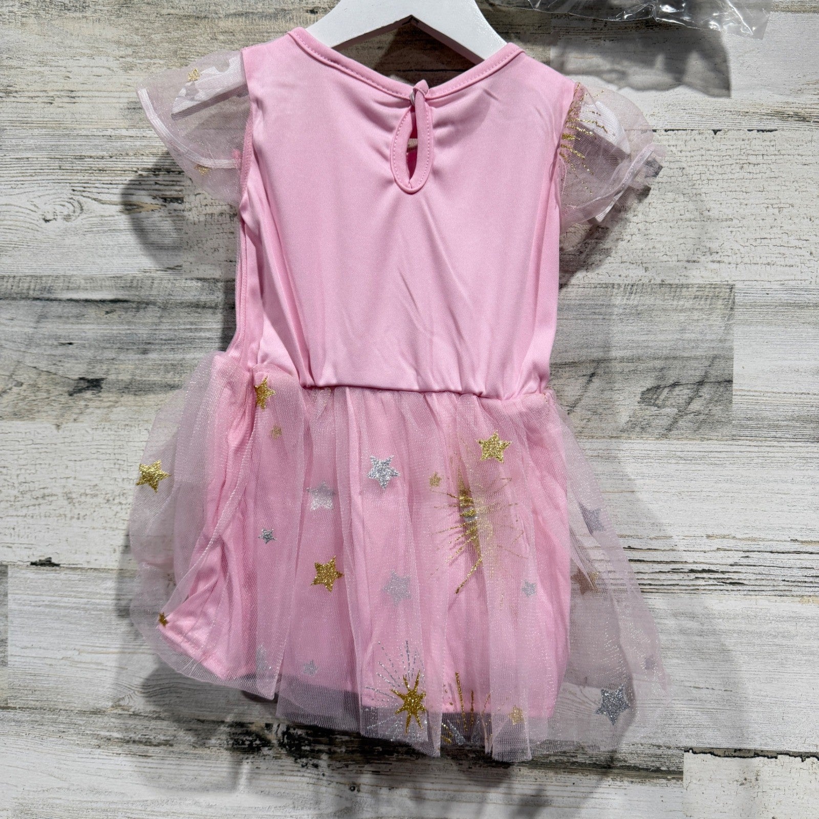 Wizard of Oz Glinda Costume Girls 12/18MO Pink Glitter Star Dress Up New5
