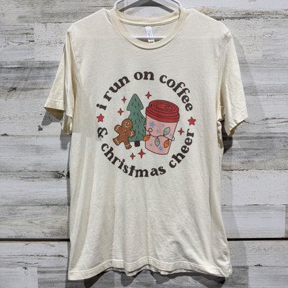 Bella Canvas Christmas Cheer T-Shirt Women Large Cotton Holiday Graphic EUC0