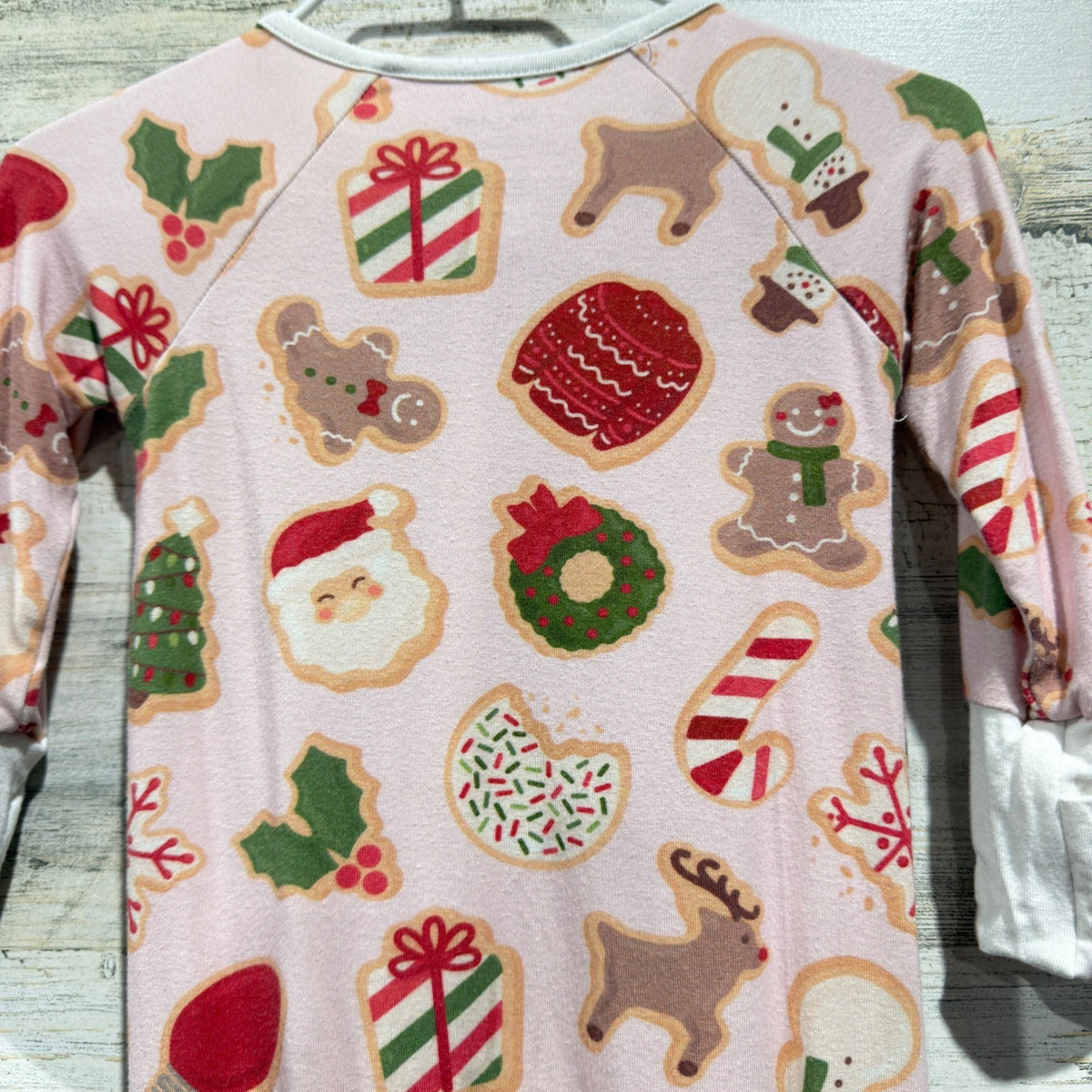 Caden Lane Sleeper Girls 0-3M Pink Christmas Cookie Bamboo Holiday PJs4