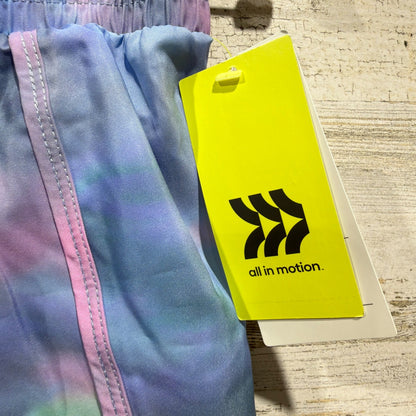 All In Motion Run Shorts Girls XL 14 Vibrant Blue Tie Dye Active Sport NWT1