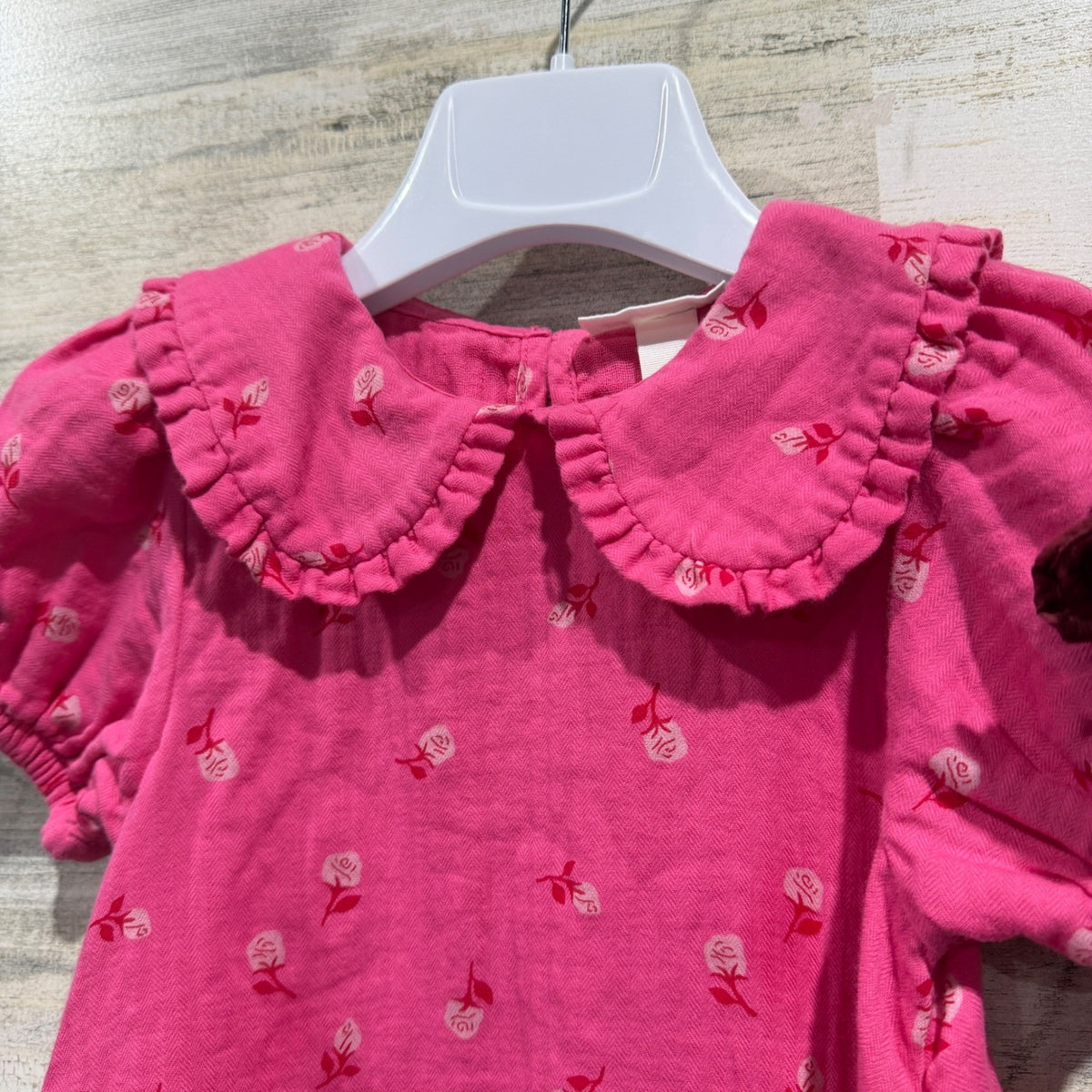 Cat & Jack OshKosh B'gosh Dress Bundle Girls 3T Pink Burgundy Cotton Floral EUC4