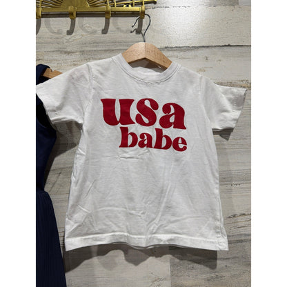 Abby & Evie All In Motion Girls 4 XS Navy Blue White USA Patriotic Bundle EUC2