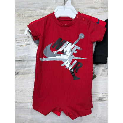 Nike / Air Jordan Bundle Boys 6 Months Red Grey Black Stripe Athletic Sporty EUC5