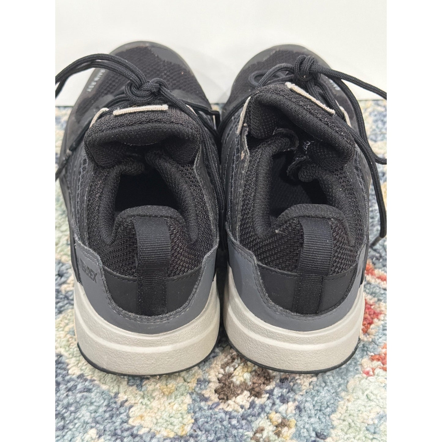 Adidas Terrex Shoes Boys 13K Black RAIN.RDY Hiking Outdoors EUC3