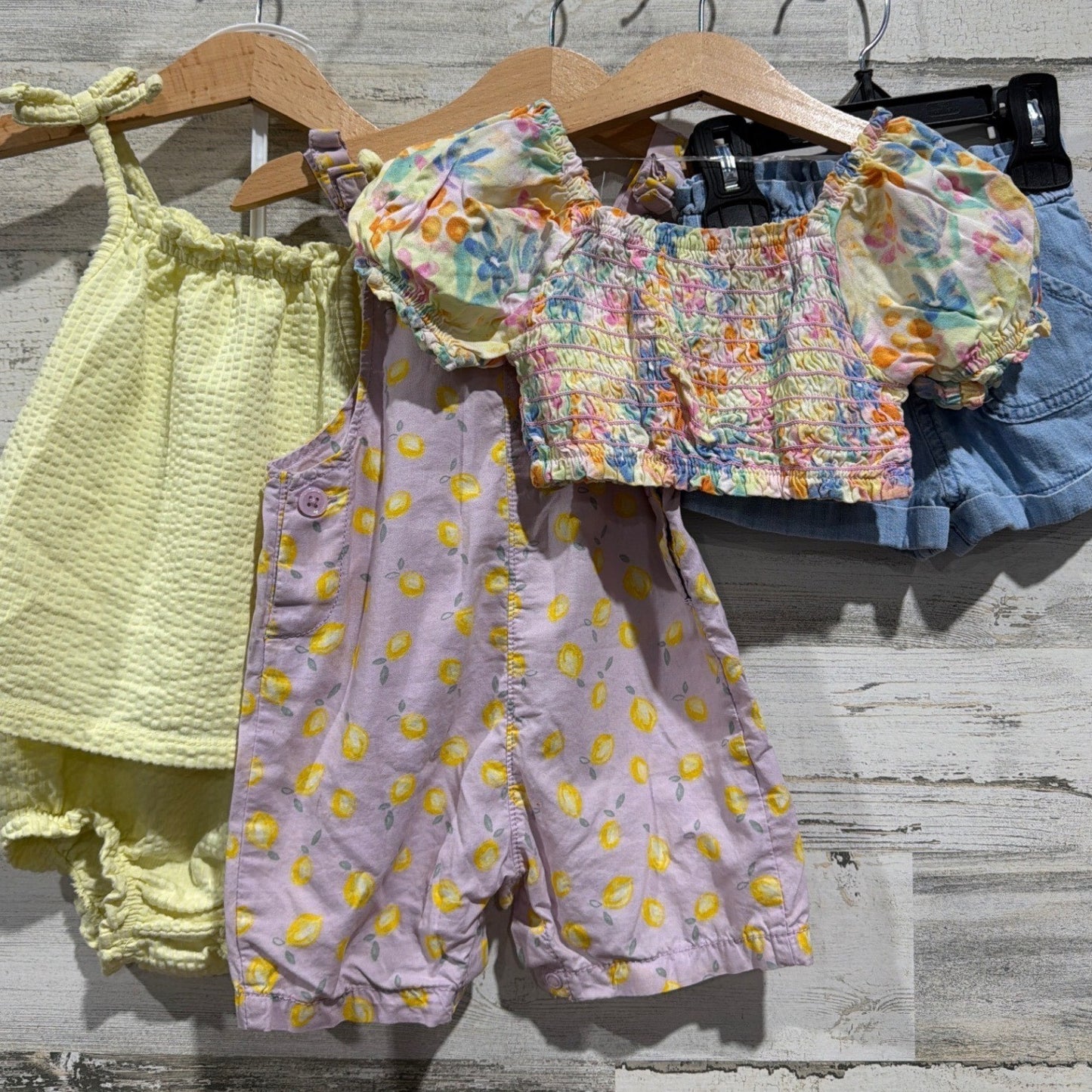 Vince Camuto Cat&Jack Summer Outfit Bundle Girls 12M Floral Lemon Seersucker0