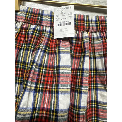 Crewcuts Plaid Skirt Girls XL Red White Blue Tartan Ruffle Hem NWT1