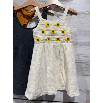 B'tween Cat & Jack Dress Romper Bundle Girls 4T Beige Neutral Boho Summer EUC1